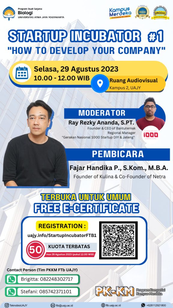 Startup Incubator #1 “How to Develop Your Company”